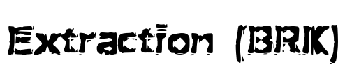 Extraction (BRK) Font Image