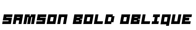 Samson Bold Oblique Font Image