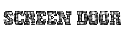 Screen Door Font Image