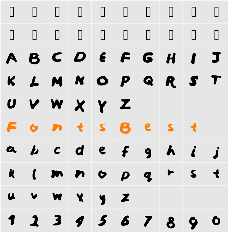 SarcasticaModern Character Map