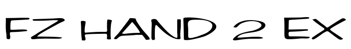 FZ HAND 2 EX Font Image