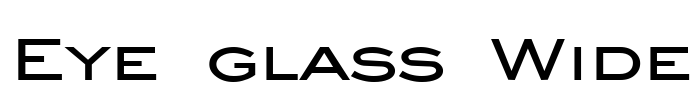 Eye glass Wide Font Image