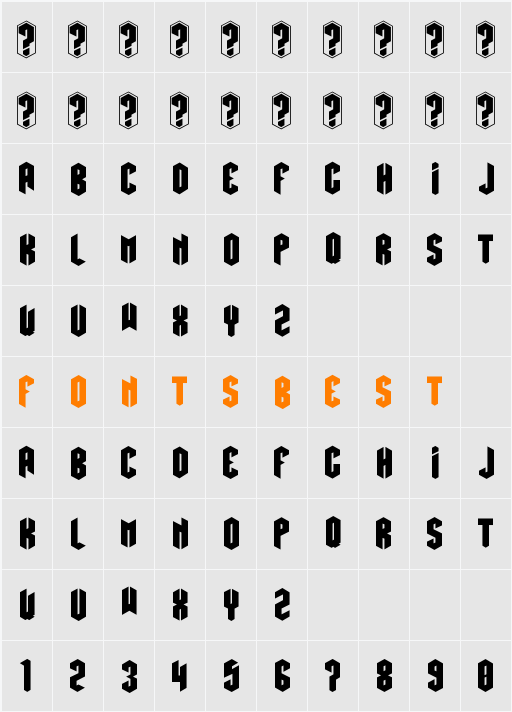 Hexatus Character Map