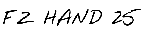 FZ HAND 25 Font Image