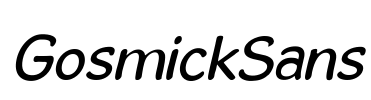 GosmickSans Font Image