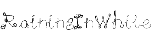 RainingInWhite Font Image