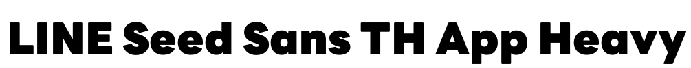 LINE Seed Sans TH App Heavy Font Image
