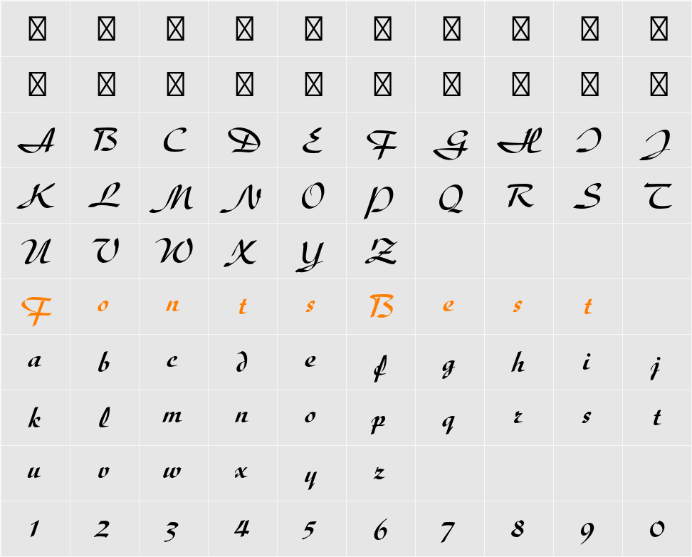 Diskus LT Std Character Map