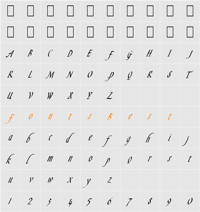 Sliver Character Map