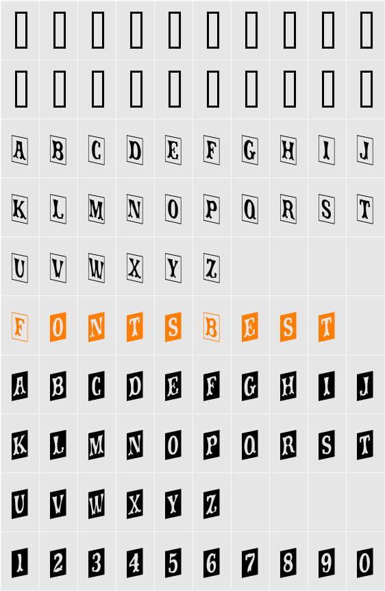 movieola Character Map