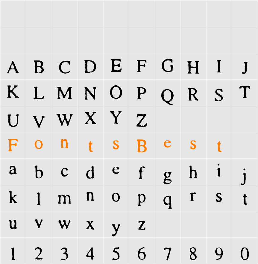 SA Cinta Character Map