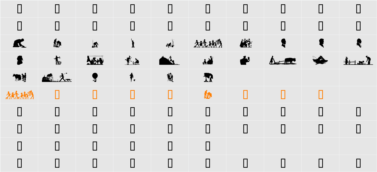 LINDINHA Character Map