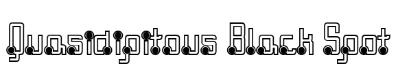 Quasidipitous Black Spot Font Image