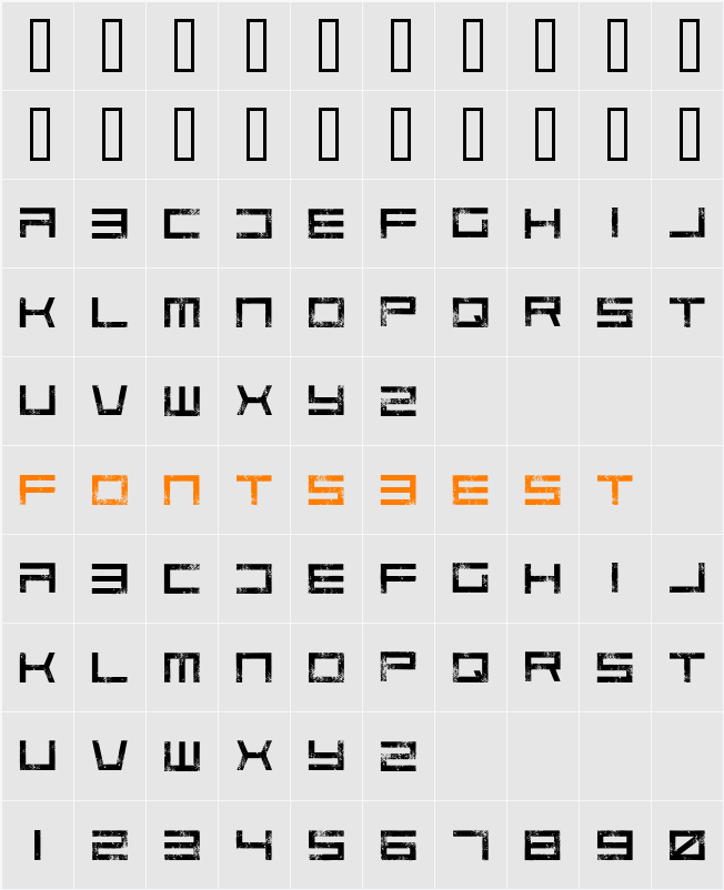 Code Predators Character Map