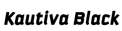 Kautiva Black Font Image