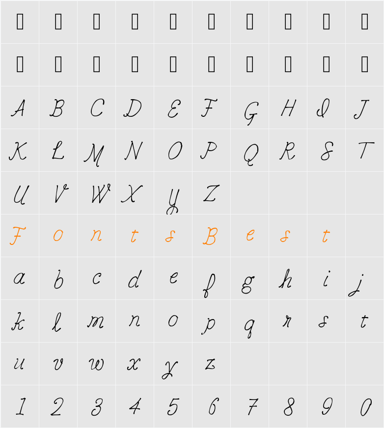 LazySaturdays Character Map