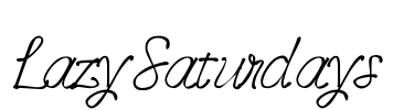 LazySaturdays Font Image
