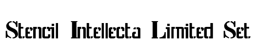 Stencil Intellecta Limited Set Font Image