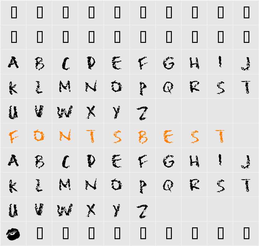 Lipstick Traces Character Map