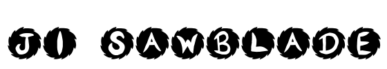 JI Sawblade Font Image