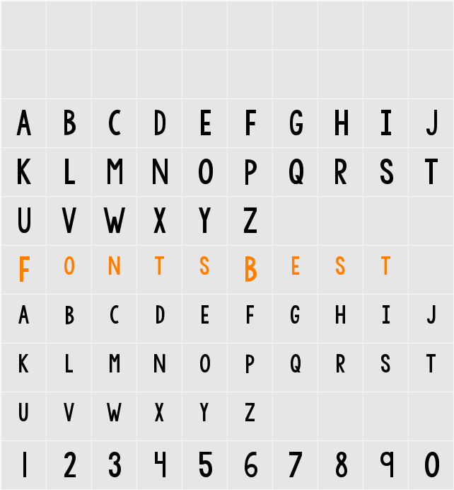 KG Modern Monogram Plain Character Map