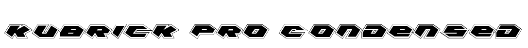Kubrick Pro Condensed Font Image