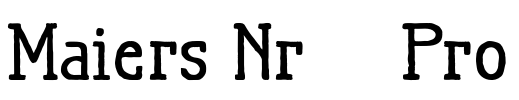 Maiers Nr.21 Pro Font Image