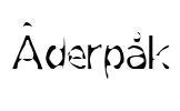 Åderpåk Font Image