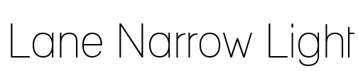 Lane Narrow Light Font Image