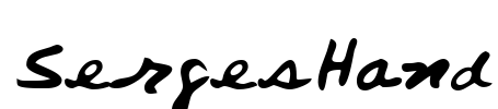 SergesHand Font Image