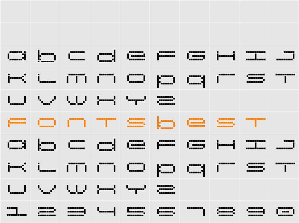 rt screenloft8 Character Map