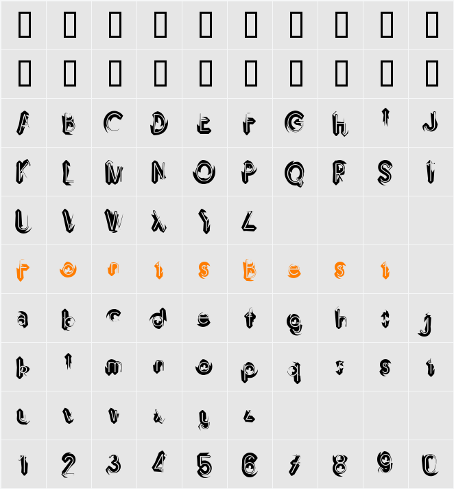 Imbroglio Character Map