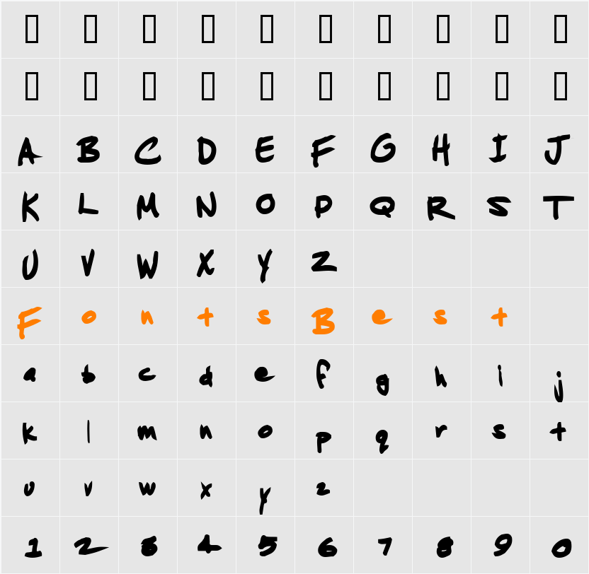 Jenkins Chunkie Character Map