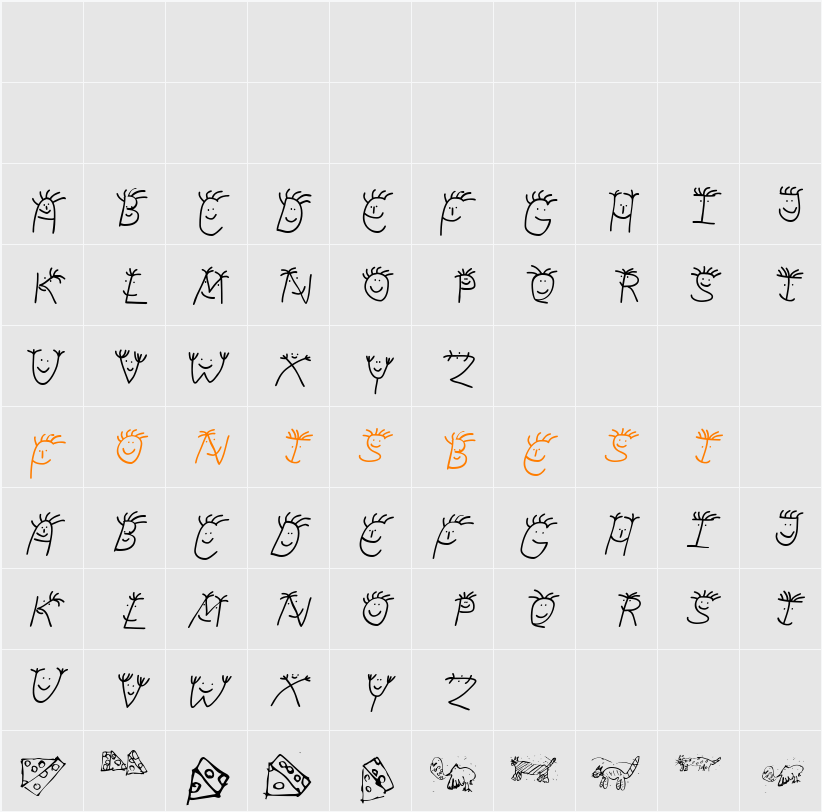 KidsKas Character Map