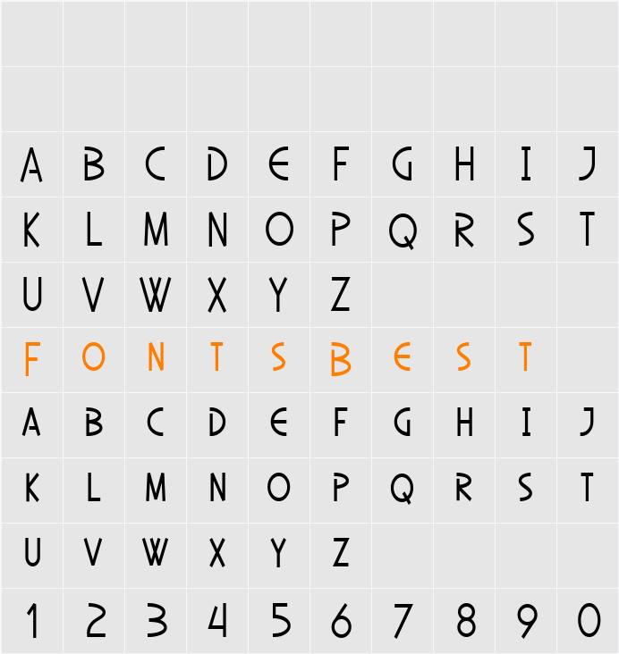 SF Diego Sans Condensed Character Map