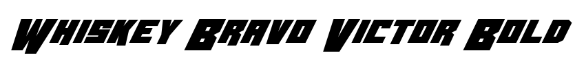 Whiskey Bravo Victor Bold Font Image
