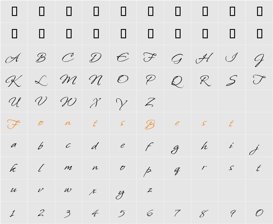 Whisper Character Map