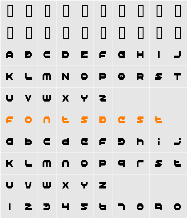 Halo Condensed Character Map