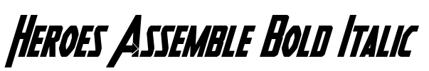 Heroes Assemble Bold Italic Font Image