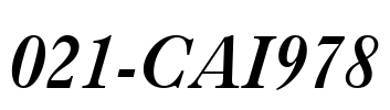 021-CAI978 Font Image