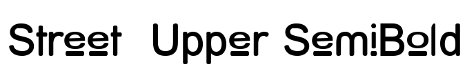 Street  Upper SemiBold Font Image