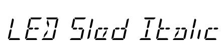 LED Sled Italic Font Image