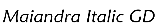 Maiandra Italic GD Font Image