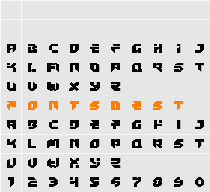 Tokyo Drifter Straight Expanded Character Map