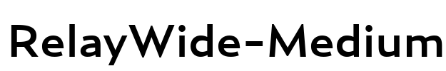 RelayWide-Medium Font Image