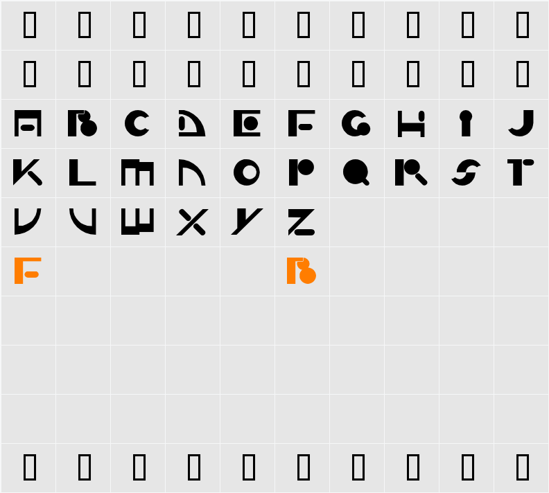 Zippy Character Map
