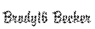 Brody16 Becker Font Image