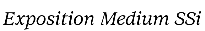 Exposition Medium SSi Font Image