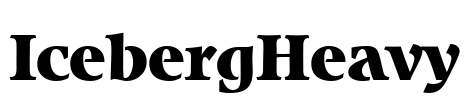 IcebergHeavy Font Image