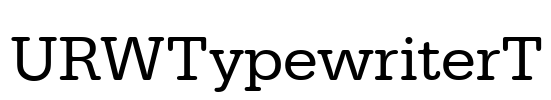 URWTypewriterT Font Image
